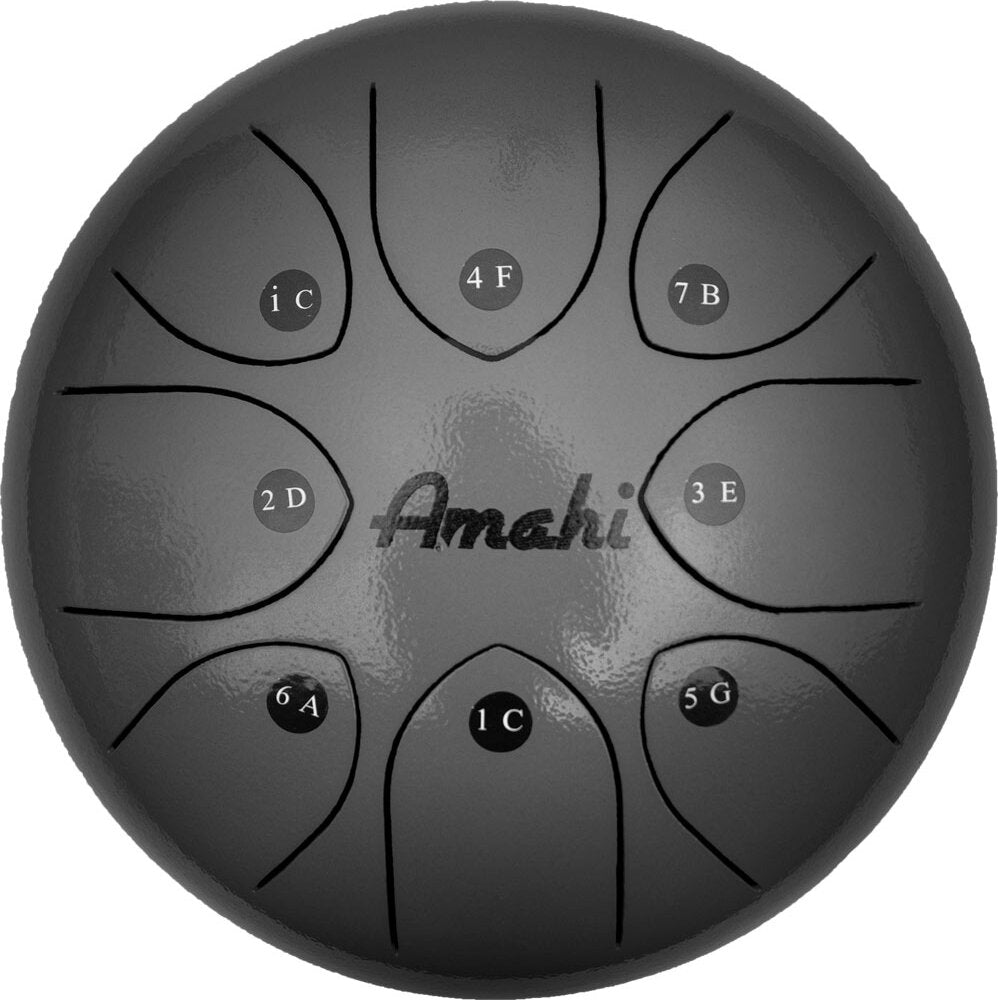 8″ Steel Tongue Drum (Black)