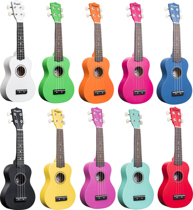  Penguin Tropical Ukulele, Soprano (Black)
