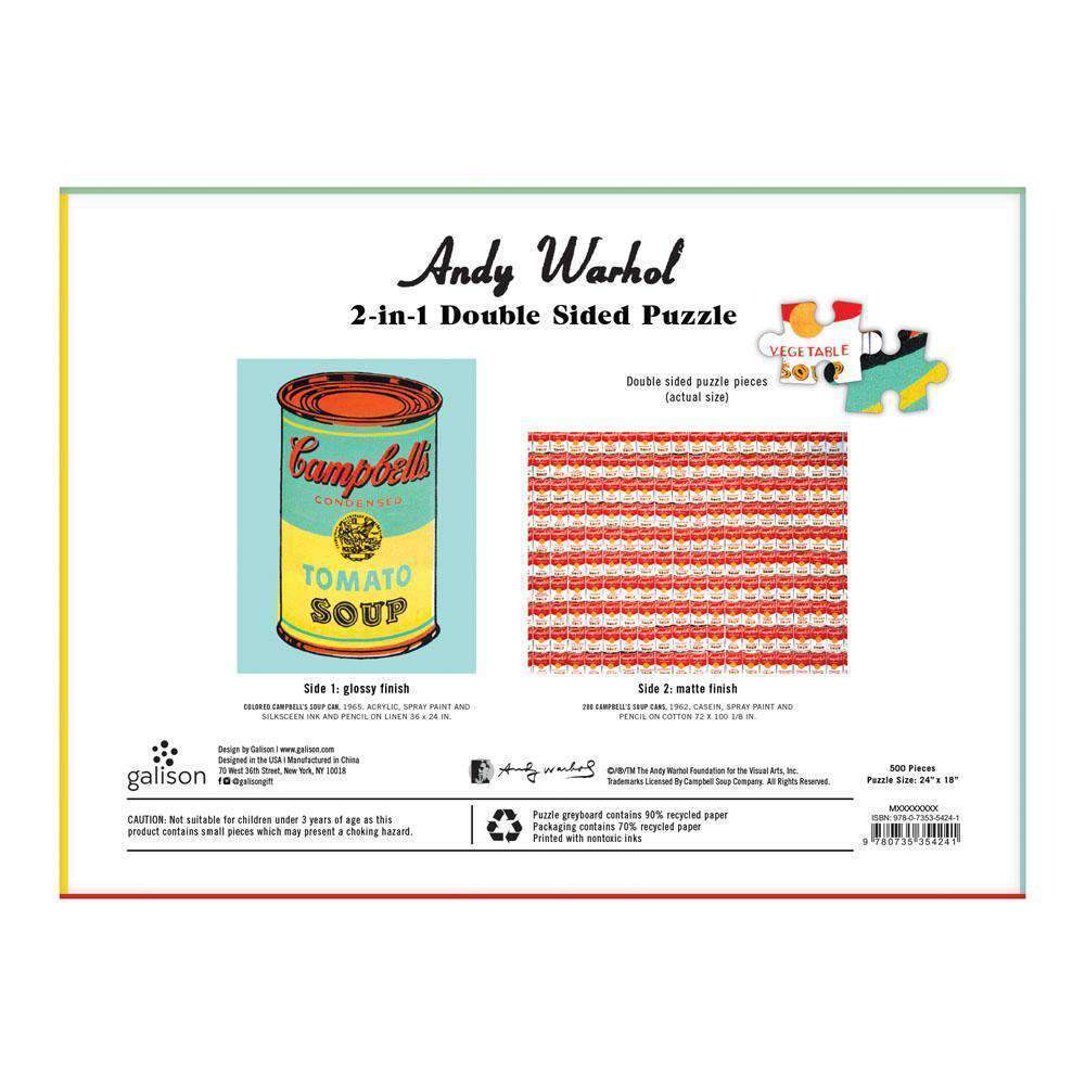 2 Sided Warhol Soup Can 500 pc Puzzle