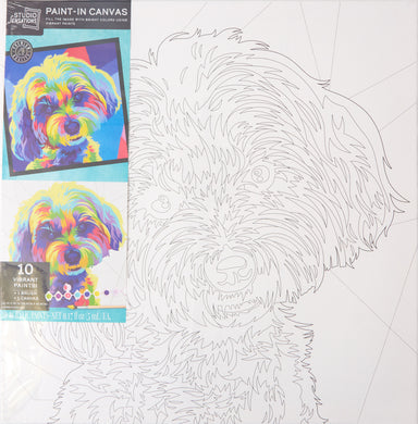 Pop Art Dog Stretched Canvas Paint Kit (20"x 20")