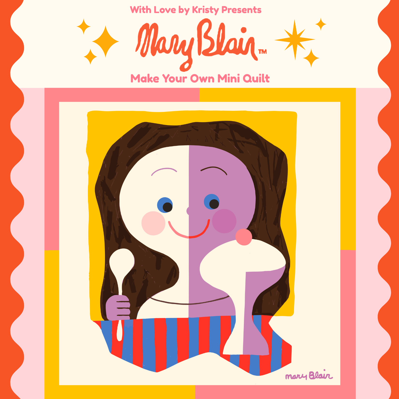 Mary Blair™ Ice Cream Girl Mini Quilt Kit