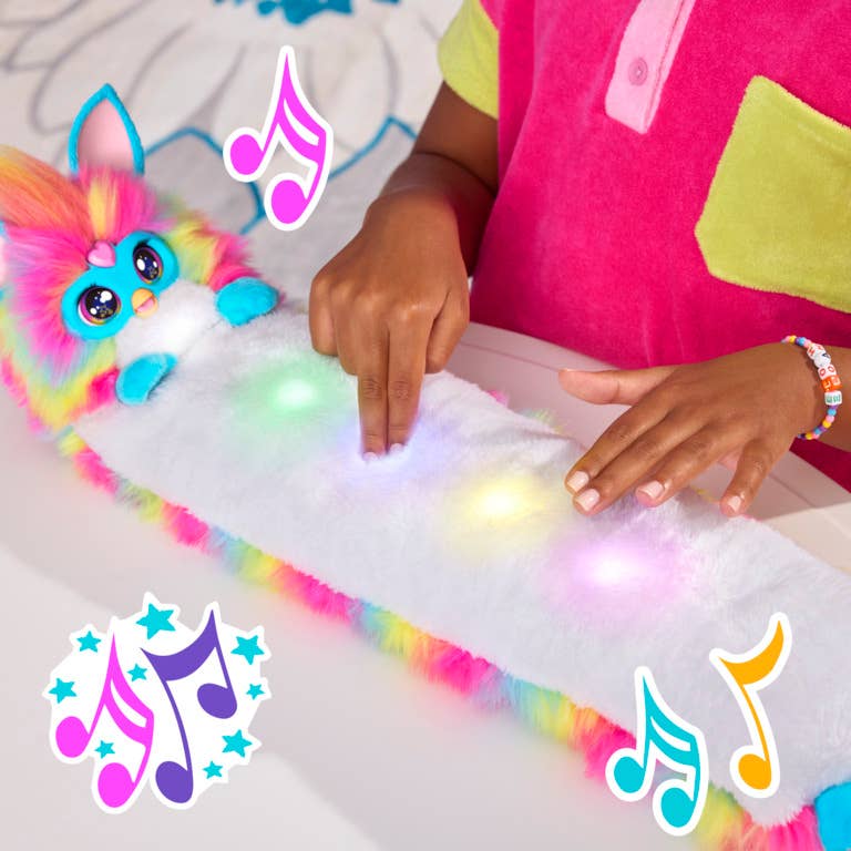 Furby DJ Interactive Plush Toy, Rainbow