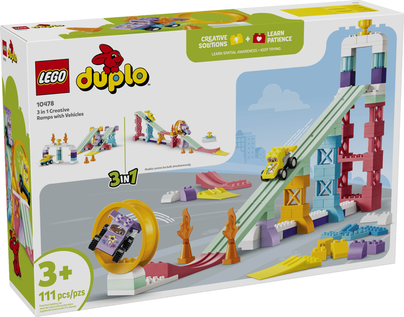DUPLO 3 In 1 Creative Ramp With Vehicles