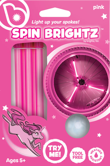 Spinbrightz Kidz LED Solid Pink Spoke Light Tubes