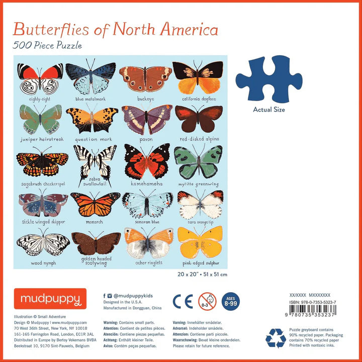 Butterflies North America 500 pc Puzzle