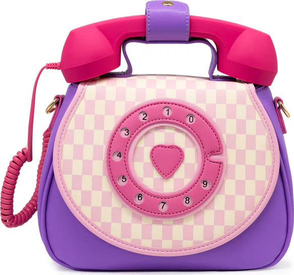 Ring Ring Phone Convertible Handbag (Pastel Checkerboard)