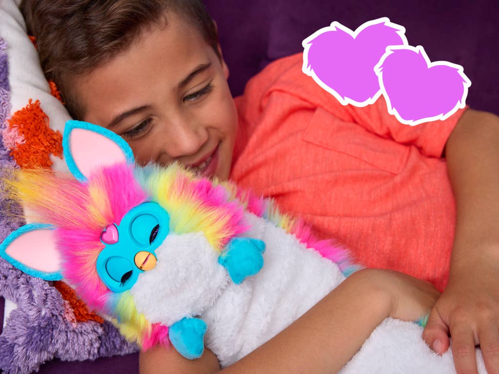 Furby DJ Interactive Plush Toy, Rainbow