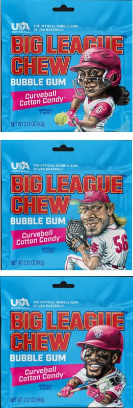 Big League Chew Curve Ball Cotton Candy Gum,