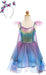 Blue Butterfly Twirl Dress with Wings and Headband (Size 3-4)