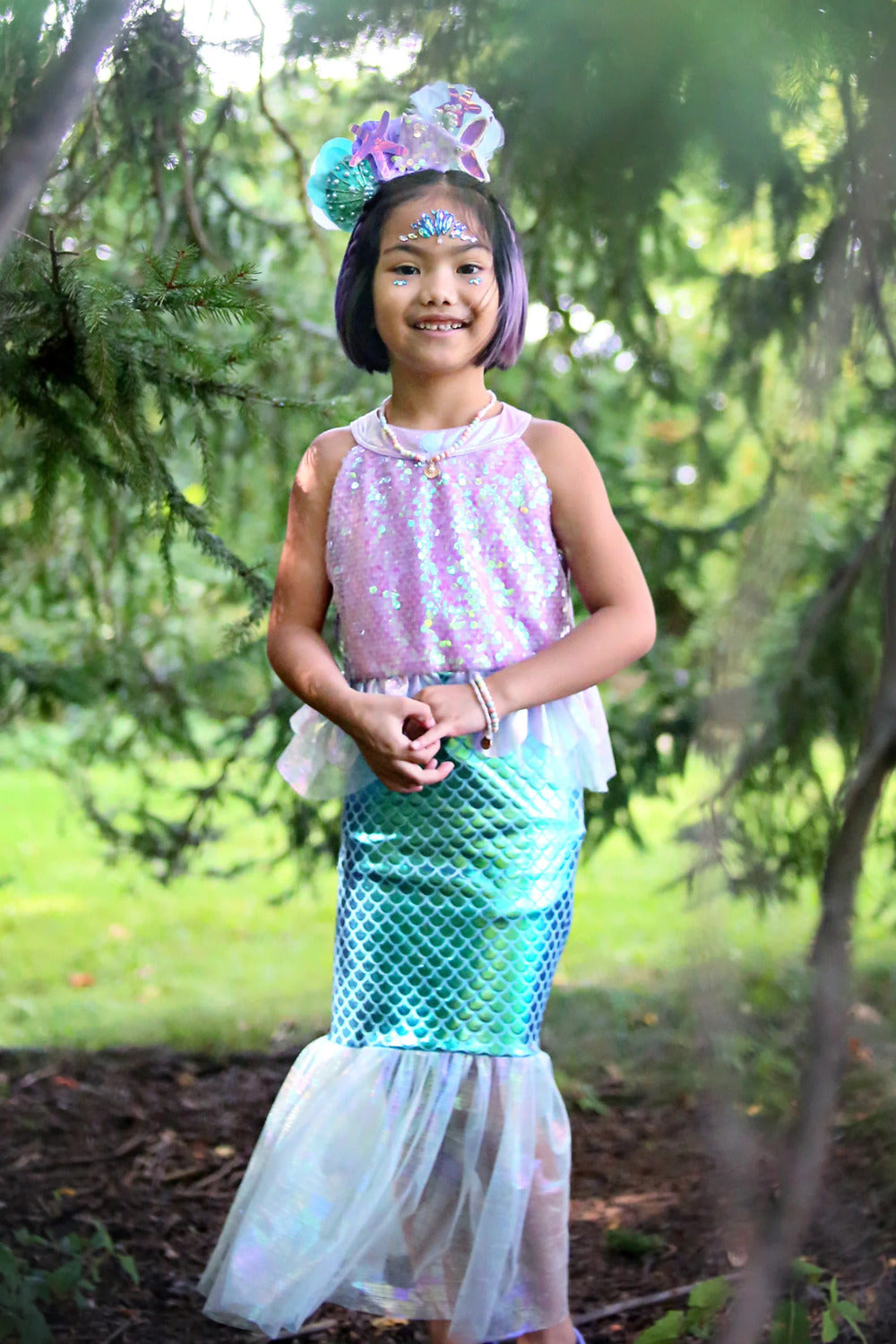 Misty Mermaid Dress, Pink/Blue (Size 3-4)