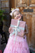 Blush Christmas Tree Dress & Headpiece (Size 3-4)