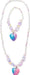 Galaxy Heart Necklace and Bracelet Set
