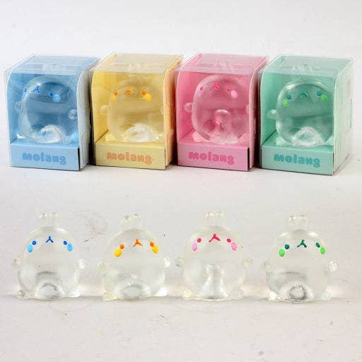 Molang Clear Mochi Squishy Figure Fidget Toy
