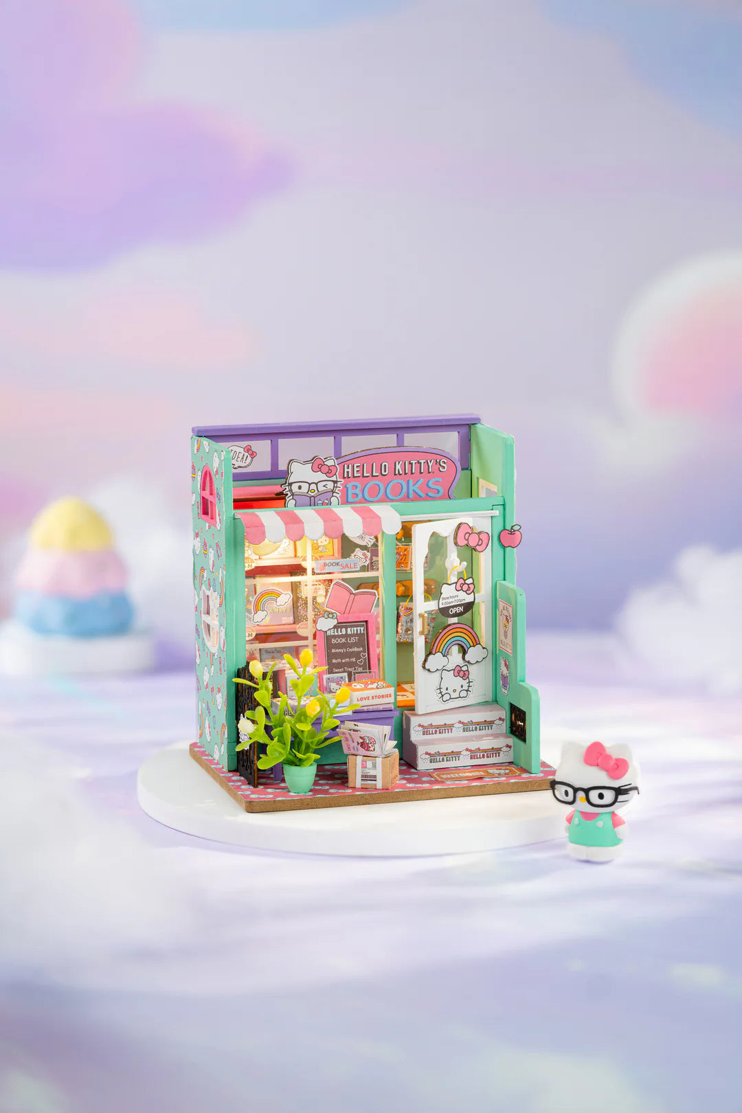 Hello Kitty Bookstore DIY Miniature House Kit