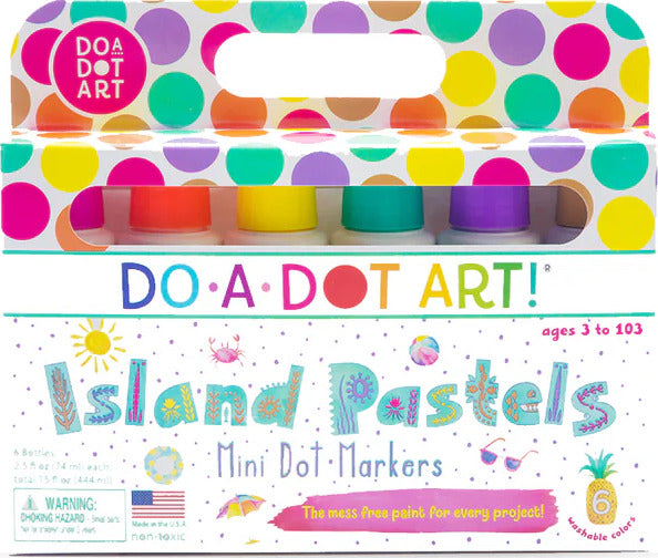 Mini Island Pastels 6 Pack Dot Markers
