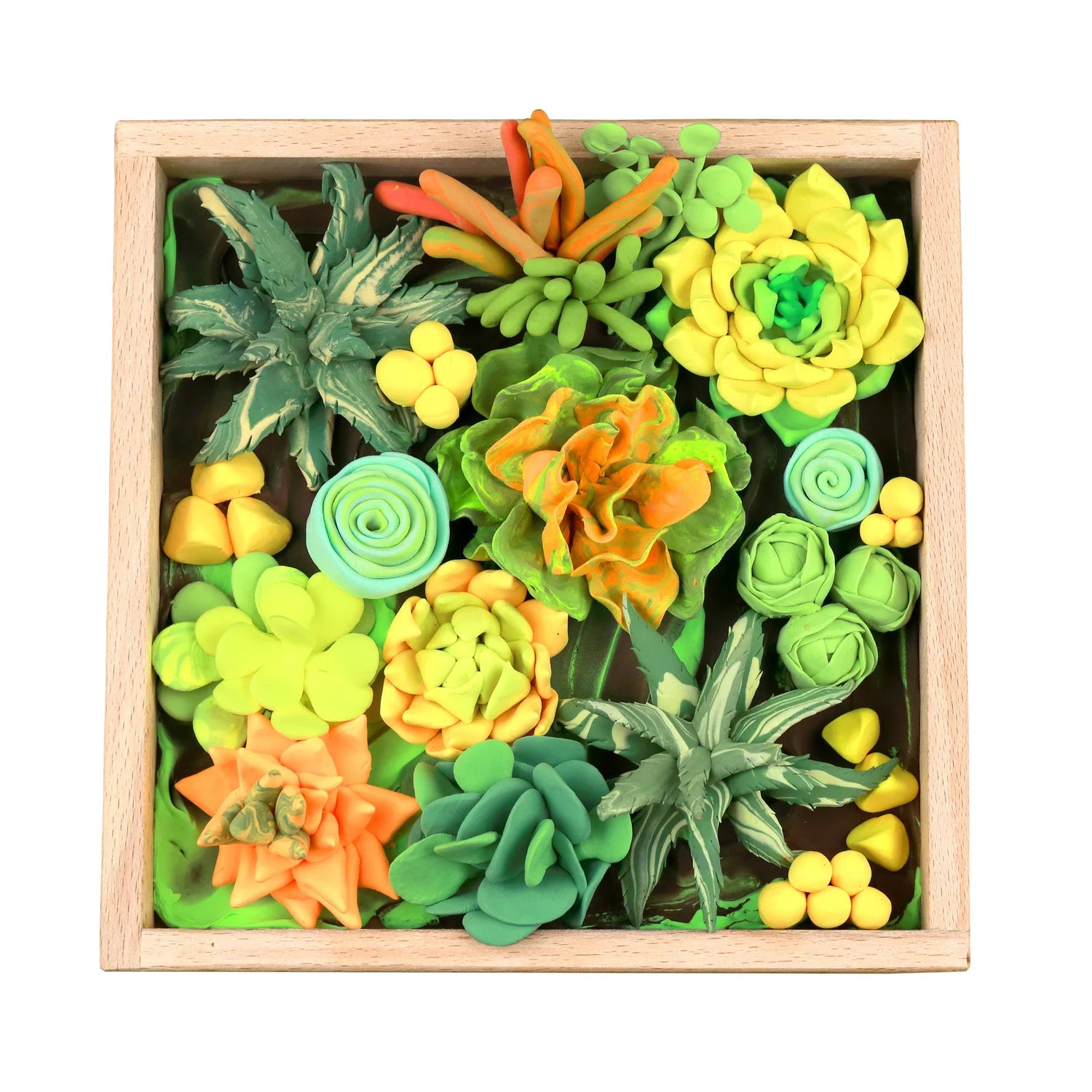 clay succulent kit OKTO Sensory Art DIY Wood & Craft Kit