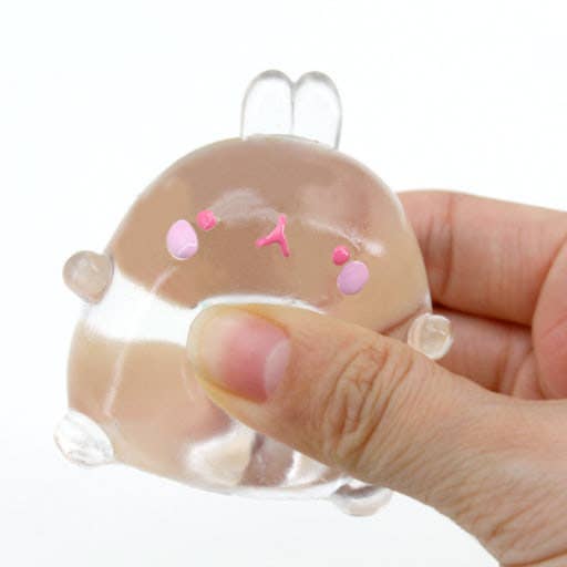 Molang Clear Mochi Squishy Figure Fidget Toy