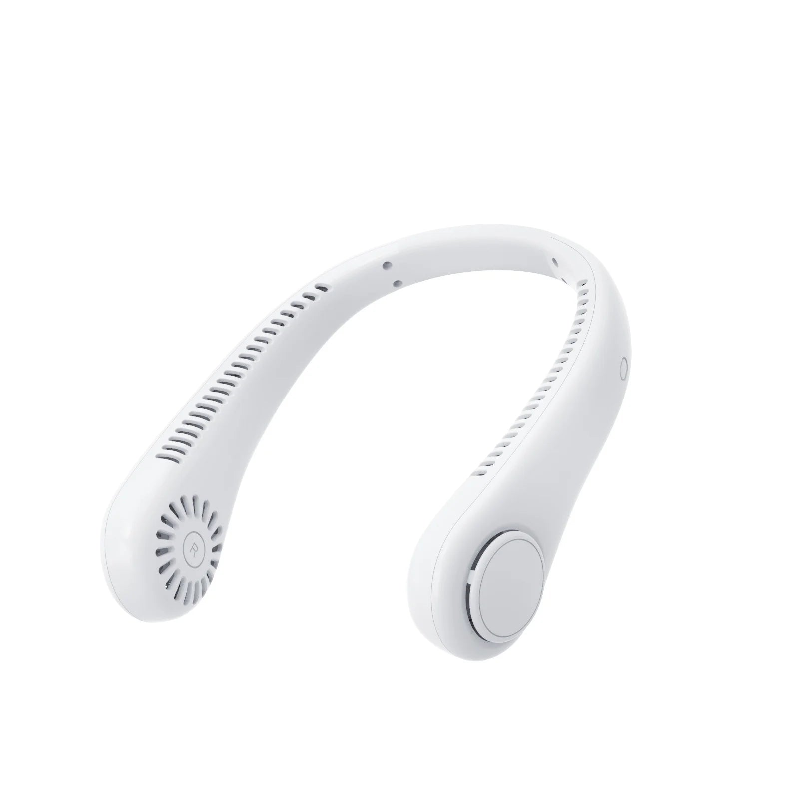Neck Fan White & Silver
