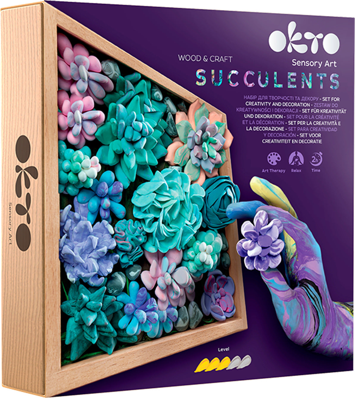 OKTO Sensory Art 3D Woodcraft "Tenderness" – Succulent Craft Kit