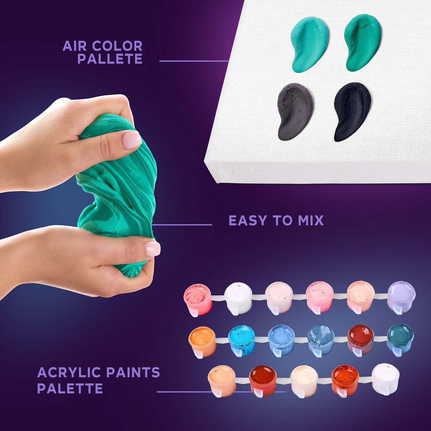 OKTO Air-Dry Clay 3D Painting Kit - Kit Fashion Corgi (11.8 x 15.7 in)