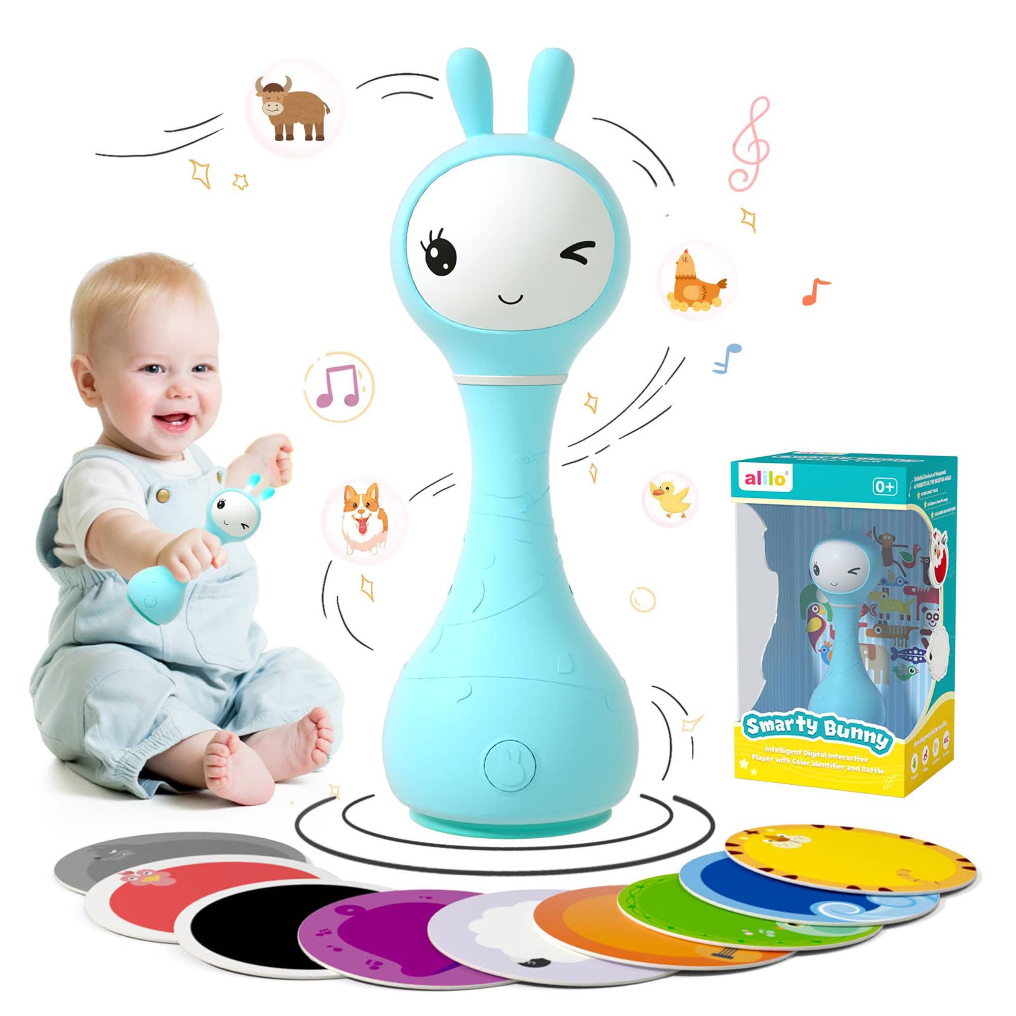 Smarty Bunny – Pink Sensory Toy with Music, Lights & Teether