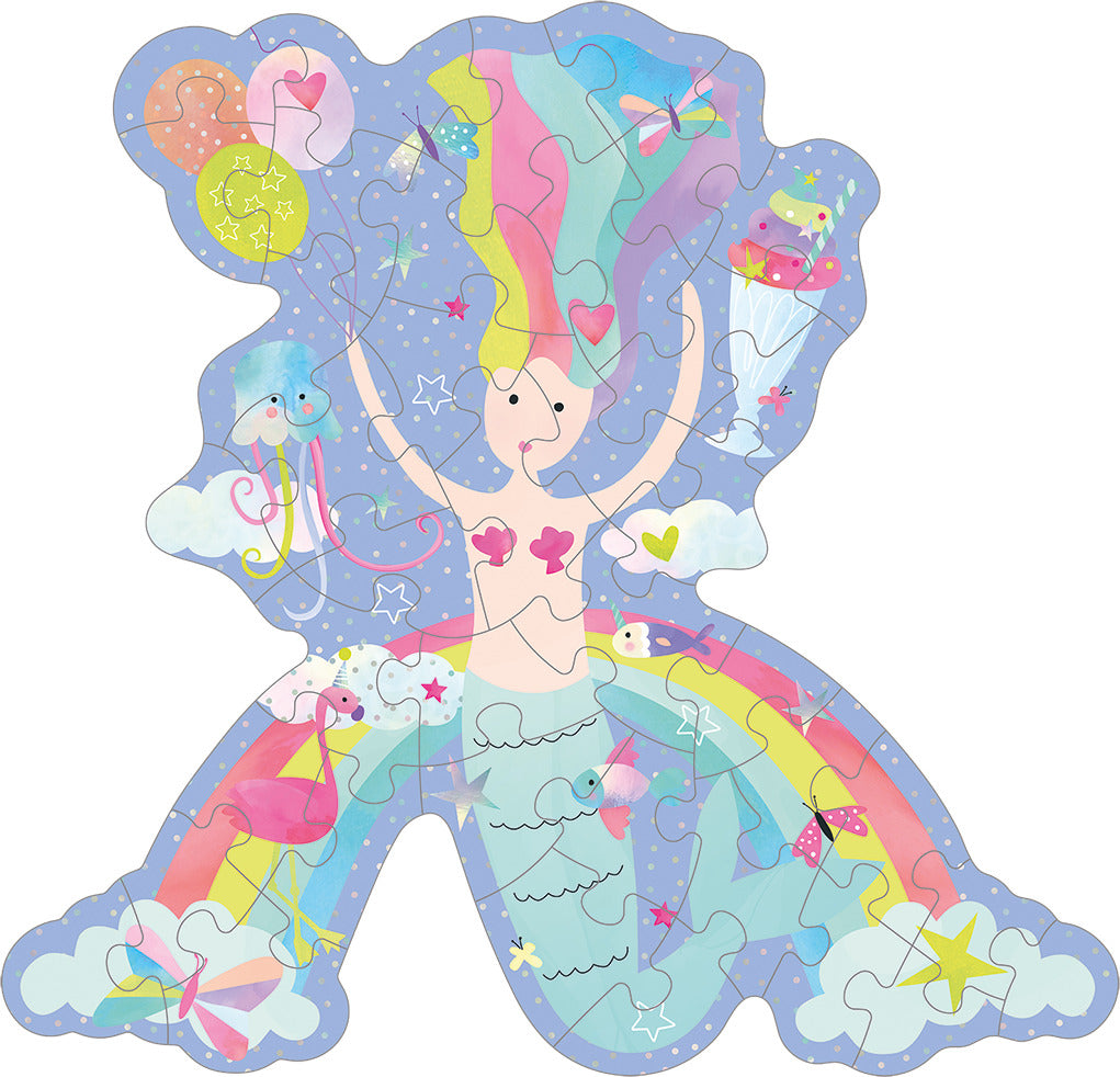 Fantasy 40pc "Mermaid" Shaped Jigsaw with Shaped Box