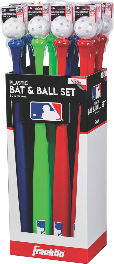 MLB 30 Pro Style Bat and Ball (Assorted Colors)
