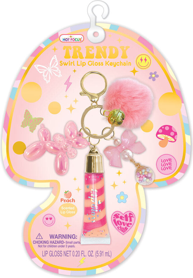 Trendy Lip Gloss with Keychain, Good Day