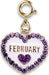 Gold February Birthstone Charm
