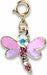 Gold Glitter Dragonfly Charm