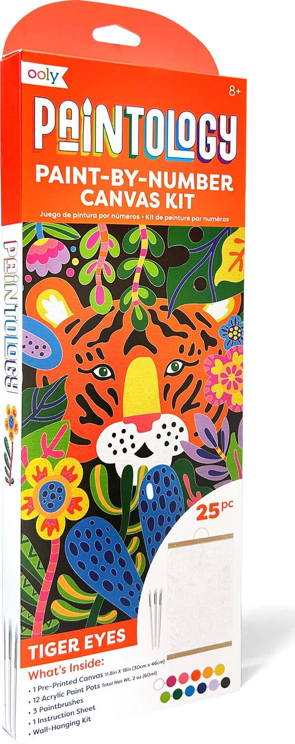 Paintology Paint-By-Number Canvas Kit - Tiger Eyes