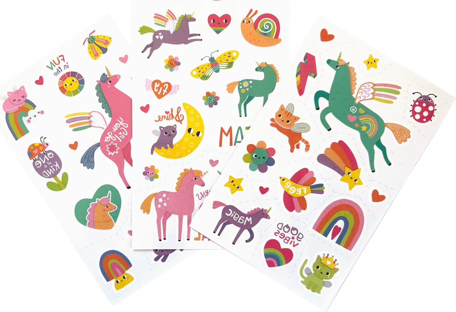 Tattoo-Palooza Glow in the Dark Temporary Tattoos - Magic Moonbeams - 3 Sheets