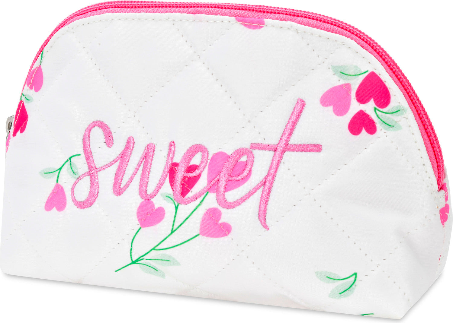 Theme Sweet Quilted Oval Cosmetic Bag