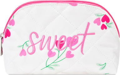 Theme Sweet Quilted Oval Cosmetic Bag
