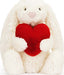 Bashful Red Love Heart Bunny Original