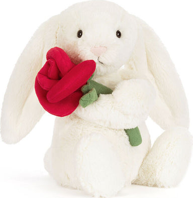 Cream Bunny with Rose