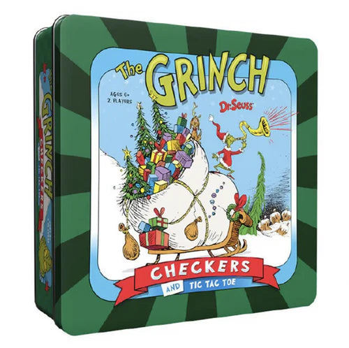 The Grinch Checkers and Tic Tac Toe Tin