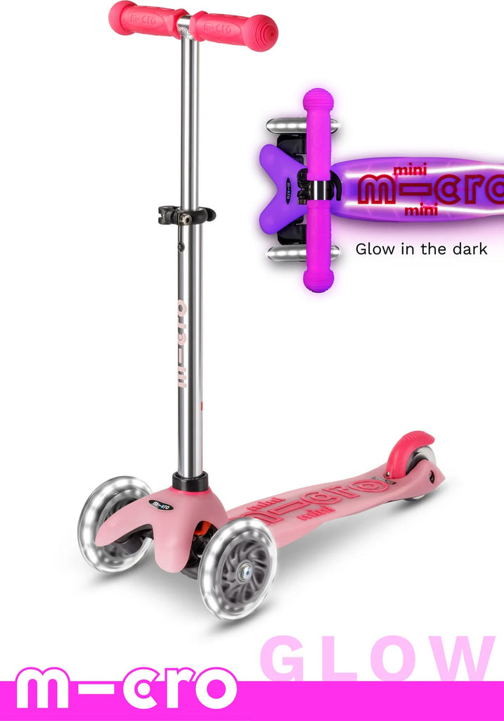 Micro Mini Glow Plus LED Scooter (Frosty Pink) — Fantasy Island Toys