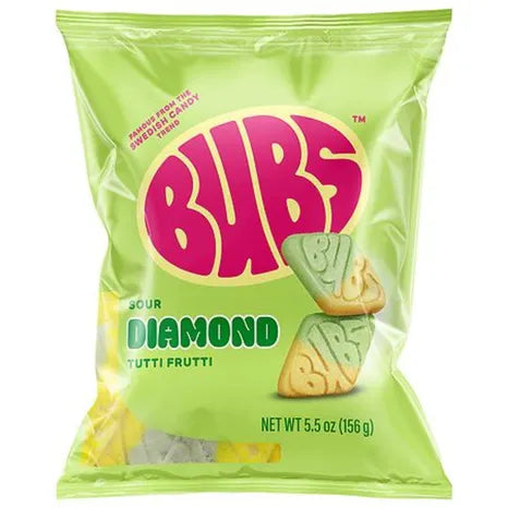 Bubs Sour Diamond Tuitti Fruitti Swedish Candy