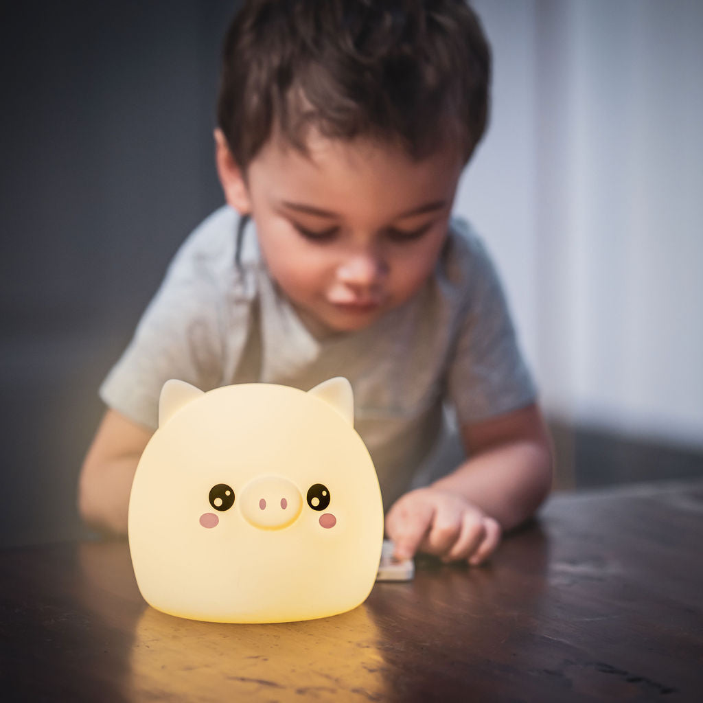 LumiPets Kawaii Pig - Children's Nursery Touch Night Light