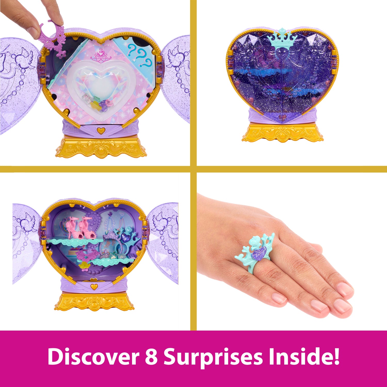 Disney Princess Jewel Reveal Ariel Fashion Doll w/ 8 Surprises Including Gem Box & 10 Accessories
