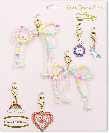 Rainbow Bead Bow Shoe Charms (assorted)