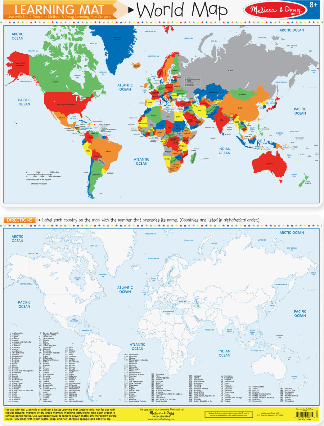 Countries of the World Write-a-Mat (Bundle of 6)