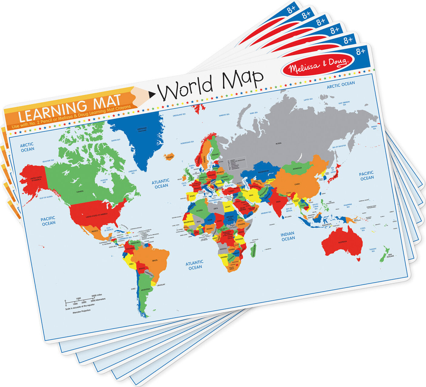 Countries of the World Write-a-Mat (Bundle of 6)