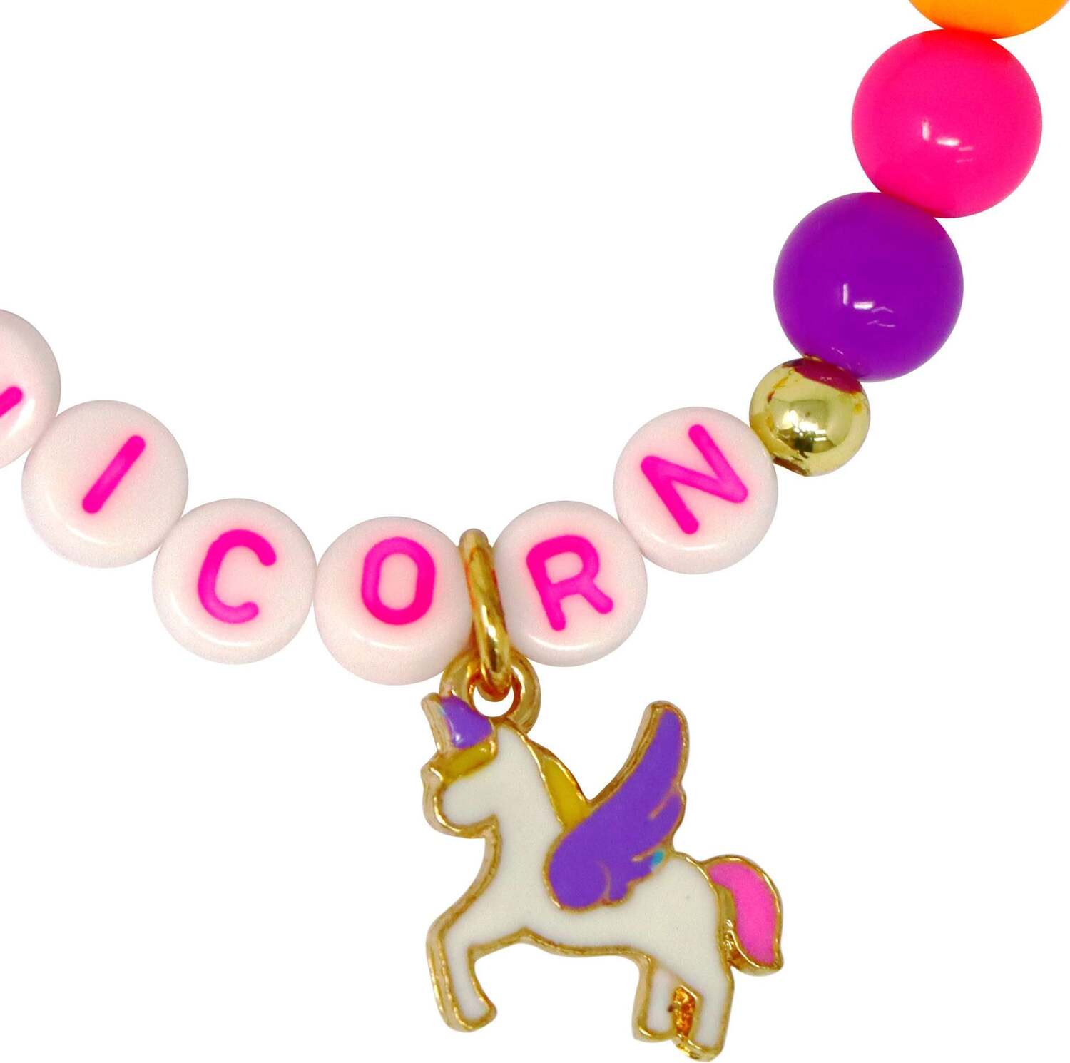 BFF Unicorn Rainbow Pearl Bracelet Set