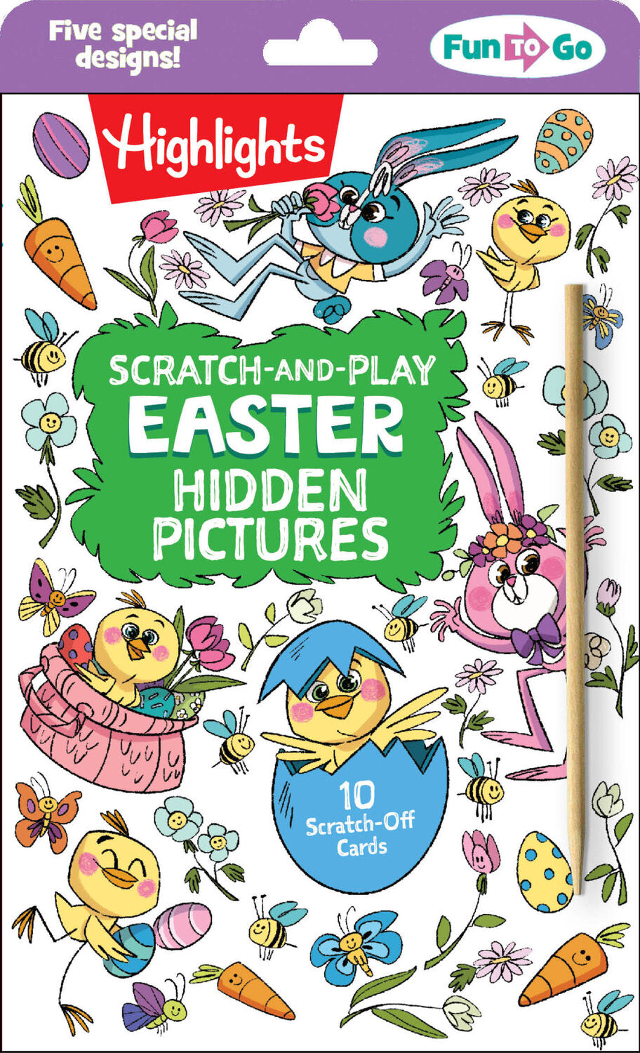 Scratch-and-Play Easter Hidden Pictures: Easter Scratch Art Activity, 10 Easter Cards for Family Fun On the Go with Hidden Pictures Puzzles and Scratch Away Messages for Kids 6-9