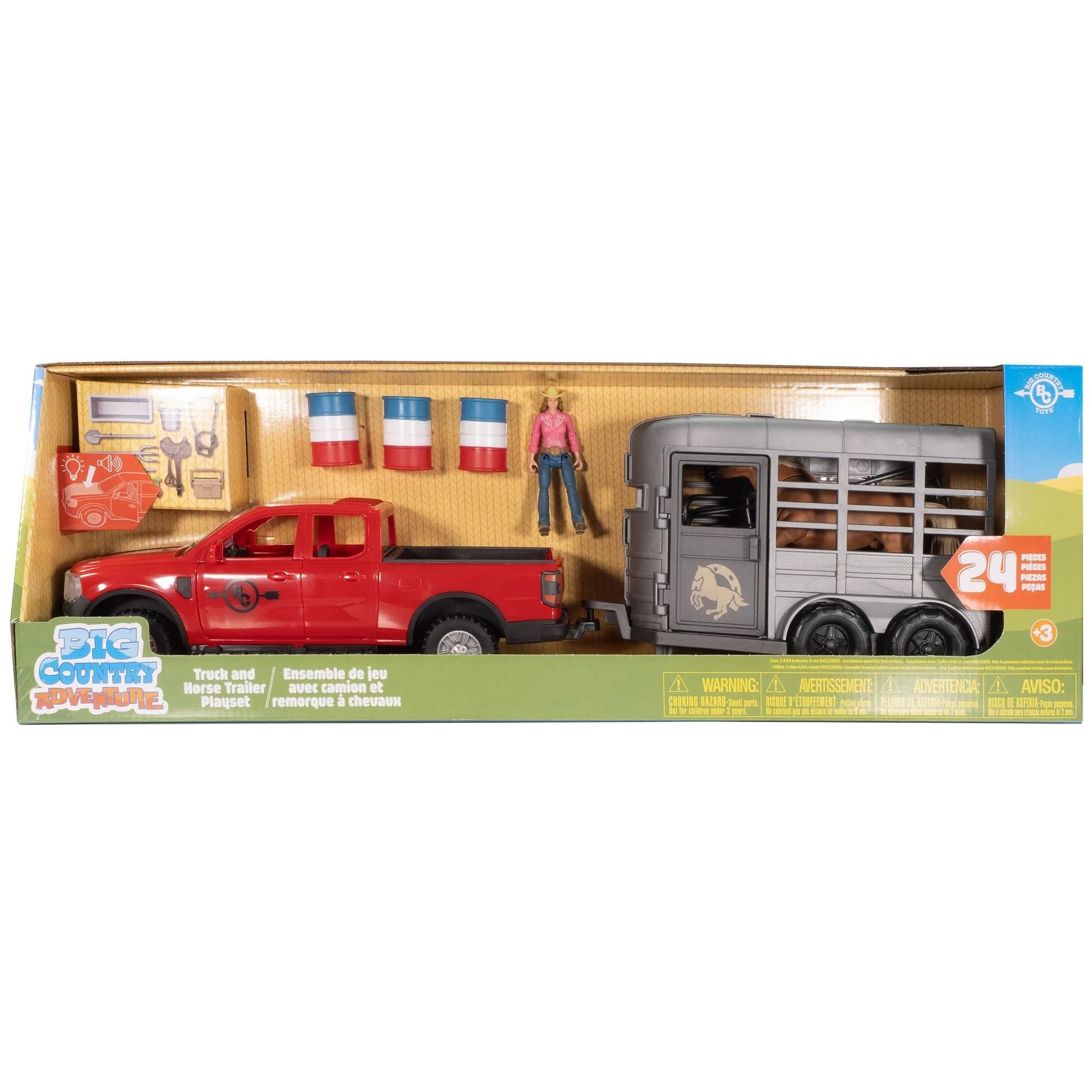 24 Piece Truck and Horse Trailer