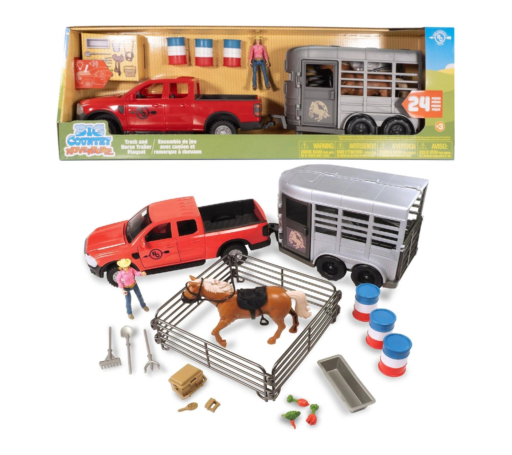 24 Piece Truck and Horse Trailer
