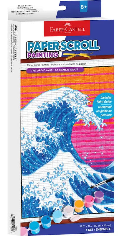 Paper Scroll Coloring - The Great Wave