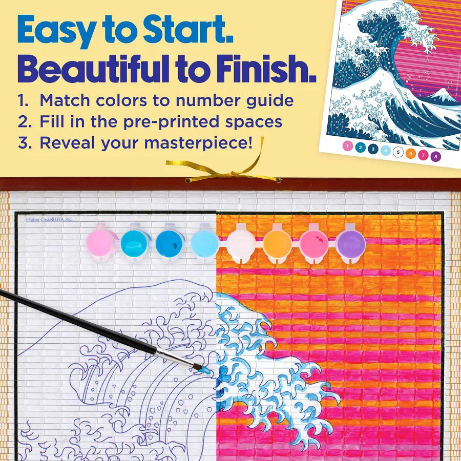 Paper Scroll Coloring - The Great Wave